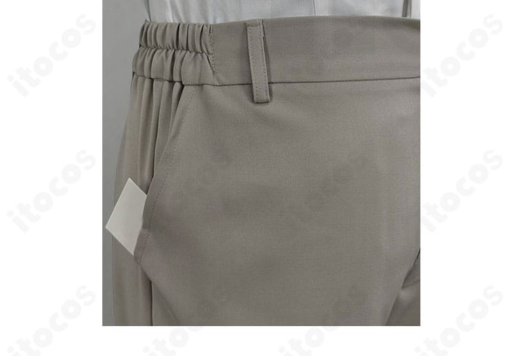 太宰治コスプレ衣装のズボンディテール。シルエットと質感を確認