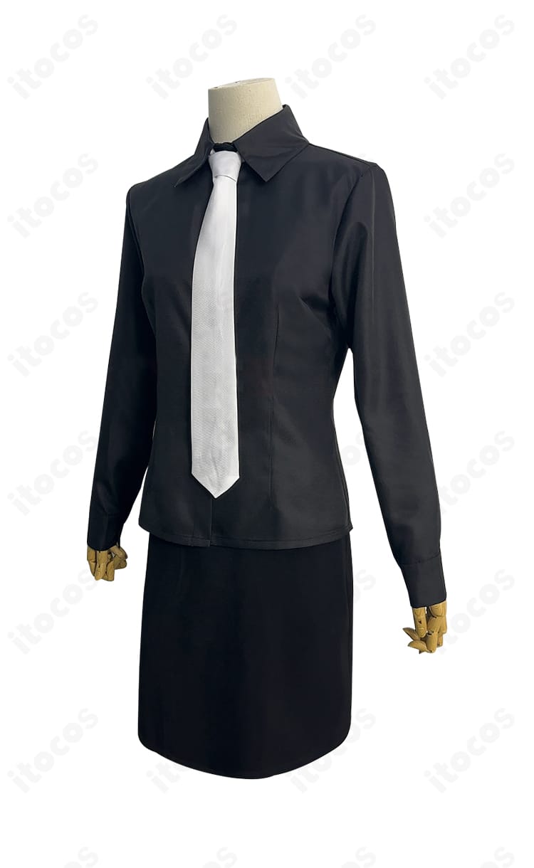 シャツ正面細部｜襟元・前立てなど、学園制服風コスプレのシャツディテール