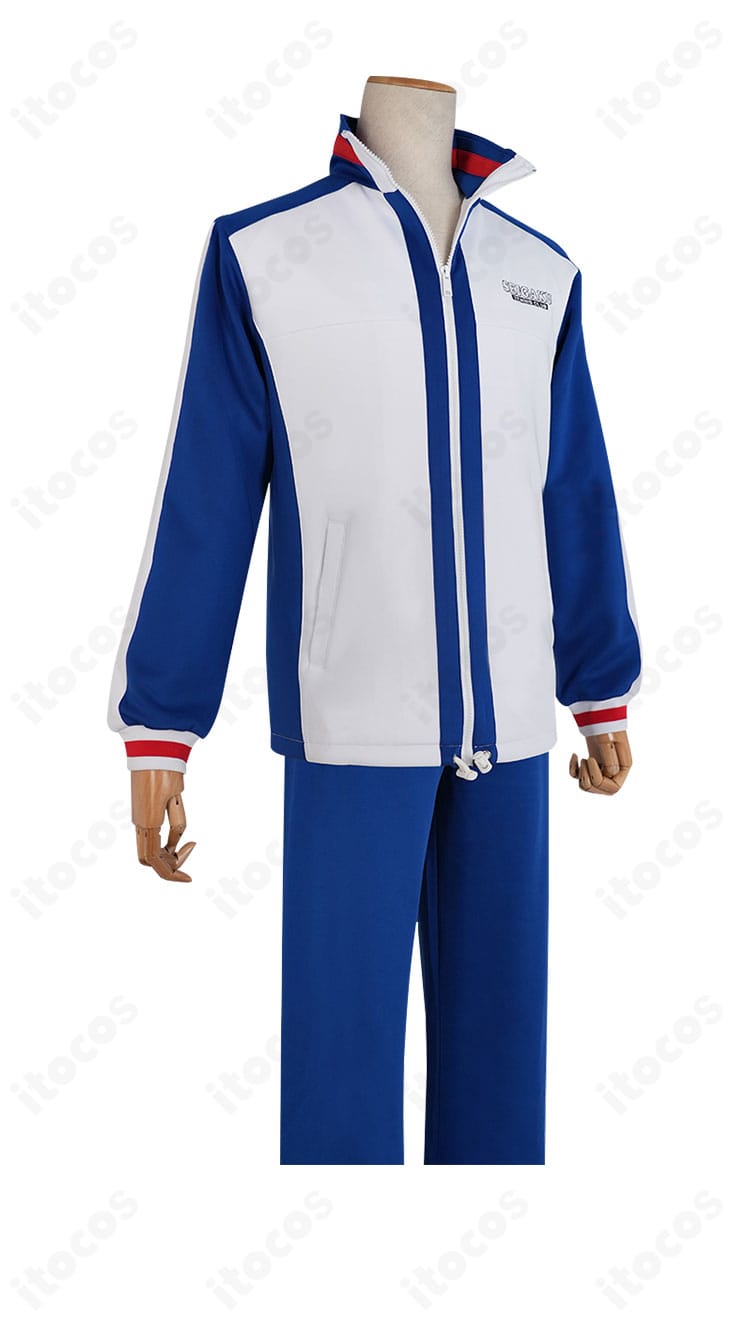 テニスの王子様 越前リョーマ 青春学園ジャージ 右側面。袖ラインとシルエットの確認カット