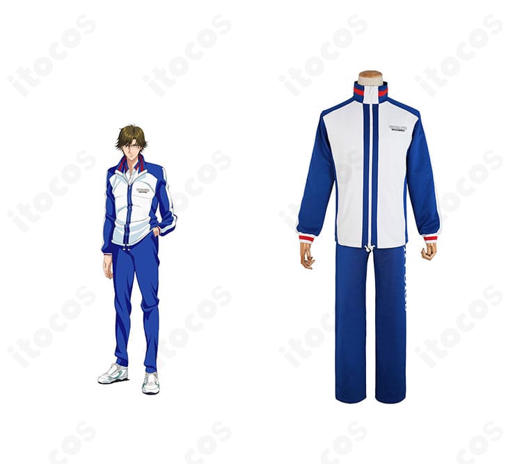 テニスの王子様 越前リョーマ 青春学園ジャージの正面全体とキャラクター比較イメージ