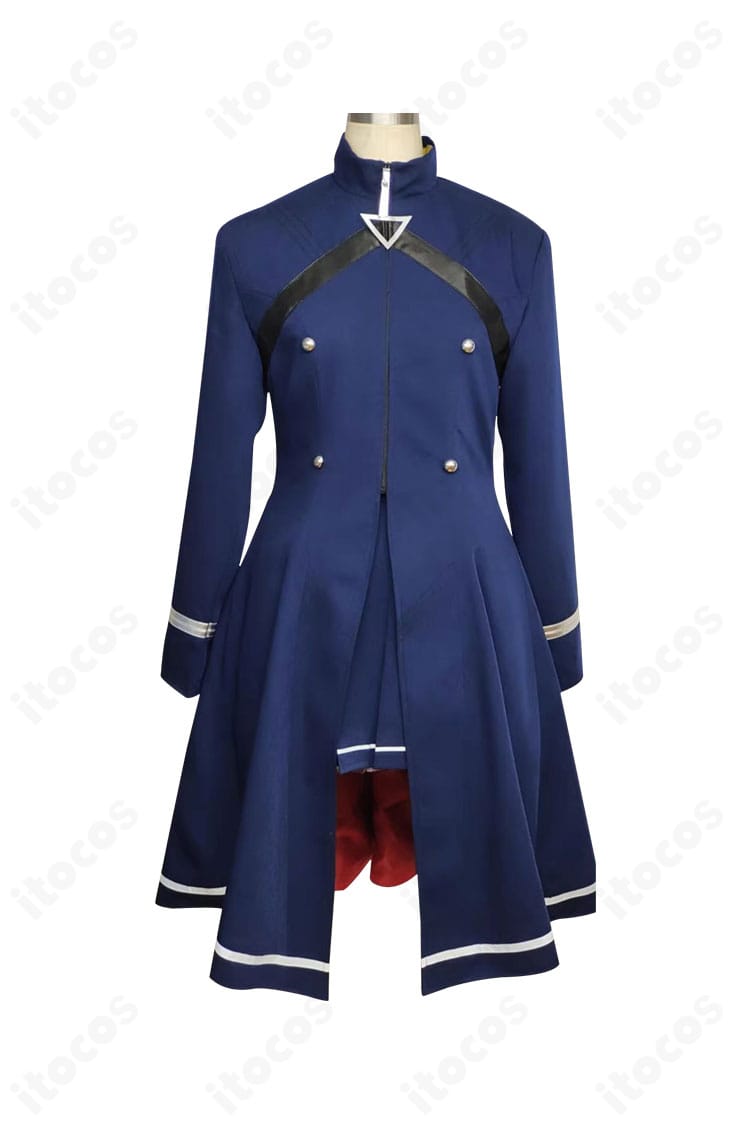 小鳥遊ホシノ軍服コスプレの正面全体。配色と装飾のバランスを整えた高再現デザイン。