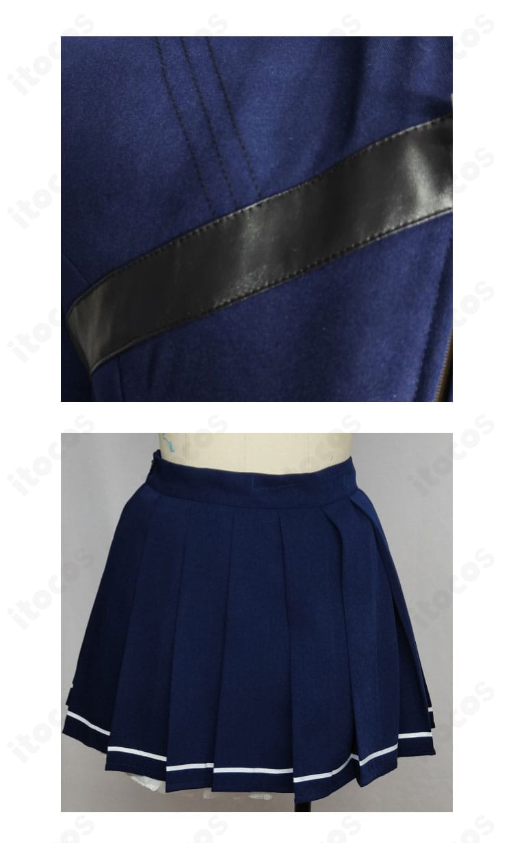 軍服コスプレ衣装の装飾クローズアップ。精密な装飾とリボンがアクセントになり撮影映え。