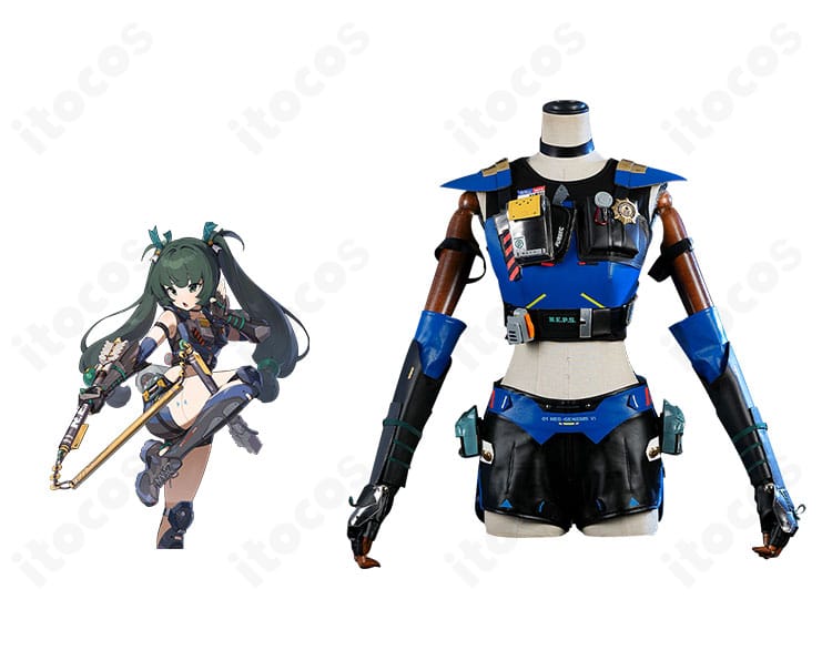 商品正面と青衣（チンイー）の公式ビジュアルを並置した比較画像｜ゼンレスゾーンゼロ 青衣 コスプレ衣装の再現度確認