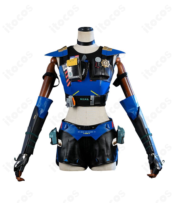 正面全体像｜ゼンレスゾーンゼロ 青衣（チンイー） コスプレ衣装のトップスとショートパンツ構成