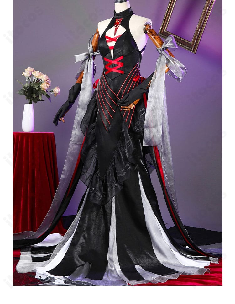 無期迷途 デレーヤ衣装の側面カット。オーバースカートの重なりとウエストライン、立体的なシルエットを確認できる