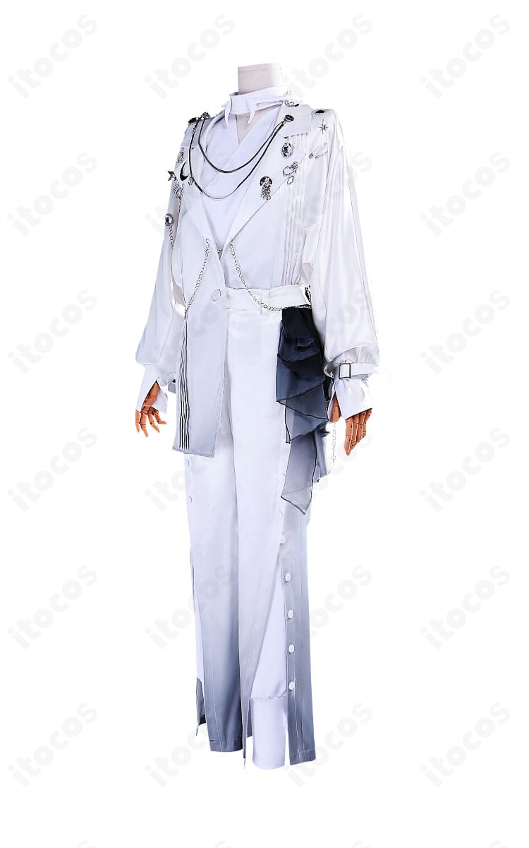 プロセカ 東雲彰人 エイプリルフールver. 衣装のサイドビュー。袖のライン、ベルト位置、シルエットの立体感を確認できる。