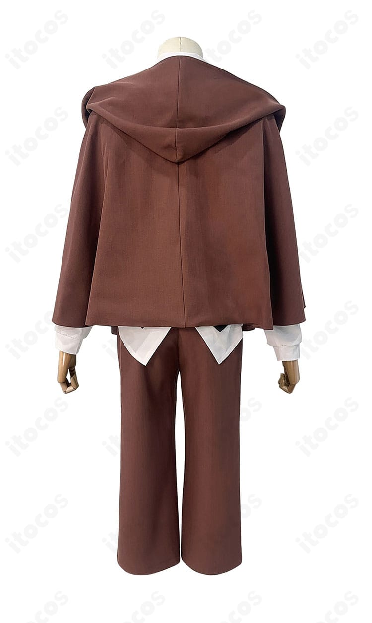 江戸川 乱歩 探偵衣装の背面。マントの落ち感と背面ラインの再現ディテール。