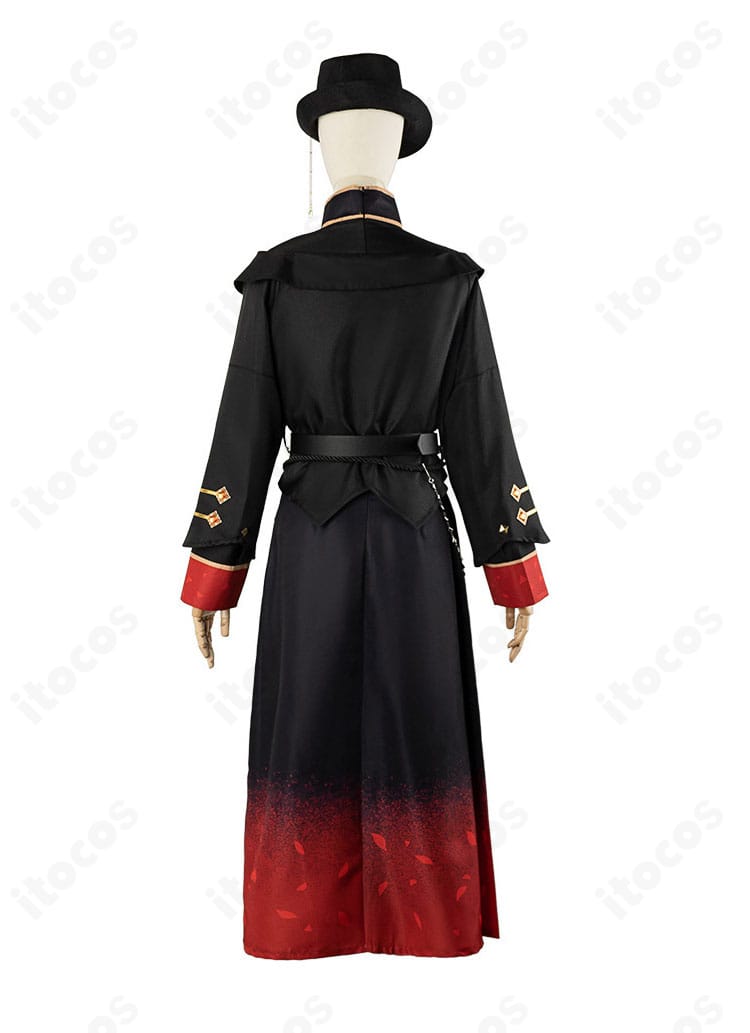 インナー背面装飾の詳細。背中心の縫製と装飾配置を示す星街すいせい衣装