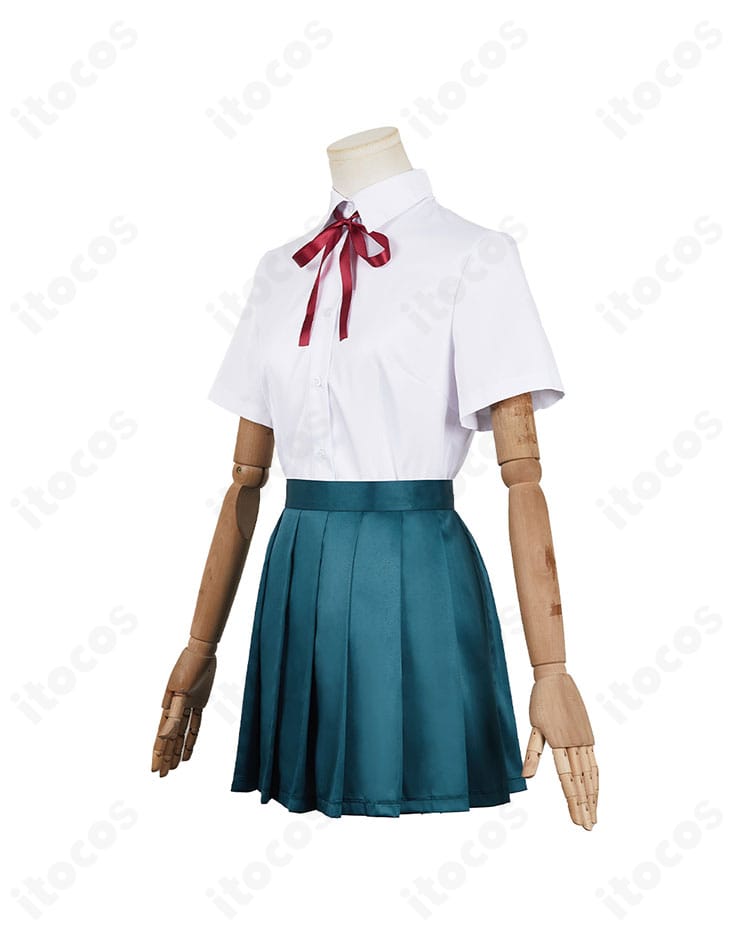 染井吉乃 コスプレ衣装の左側面。スカートのプリーツとサイドの落ち感が分かる端正なライン。