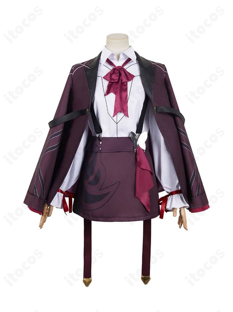 崩壊：スターレイル カフカ ちびネコシリーズの正面ディテール。生地の発色とステッチ、スカーフの質感が分かるアップ。