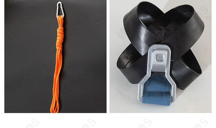 セス・ローウェル衣装 腰部の紐飾りアップ。結びの形状と配色を再現。