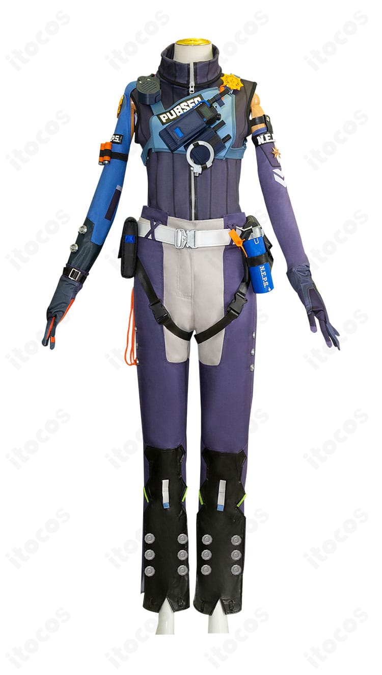 ゼンレスゾーンゼロ セス・ローウェル衣装 正面スタジオ撮影。配色とシルエットの全体像を確認できる。