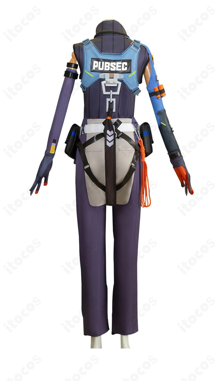 ゼンレスゾーンゼロ セス・ローウェル衣装 背面。背飾りとベルト周りのディテールを明瞭に表示。