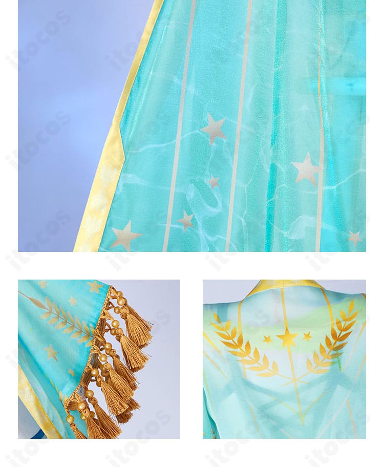 背面に施された流蘇ディテールのクローズアップ。動きに映えるタッセル装飾を強調。