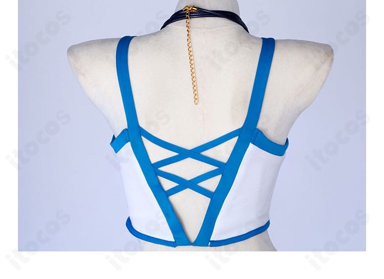 祭司フィオナ 名誉首席コスの上着背面装飾ディテール。背面モチーフの造形と配色を強調。