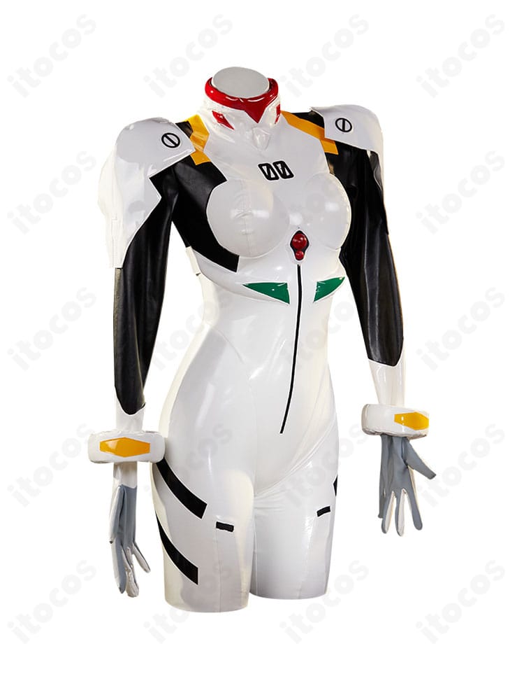 側面ビュー：肩鎧とレオタードのライン、腰のカーブが分かる綾波レイ プラグスーツ衣装のサイドショット