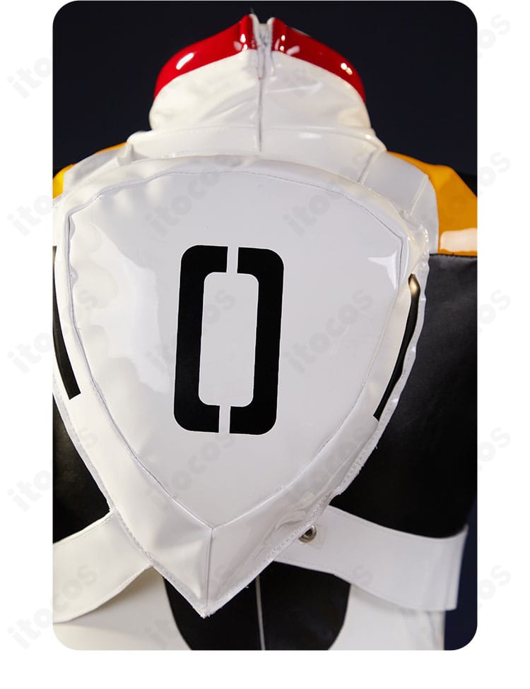 背面ディテール：背中飾りの立体感と取り付けの安定性を確認できる綾波レイ プラグスーツ衣装の拡大画像