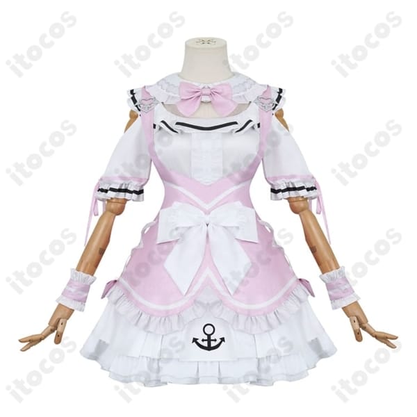 ホロライブ 湊あくあ ピンクメイド コスプレ衣装。可愛いシルエットでイベント映え