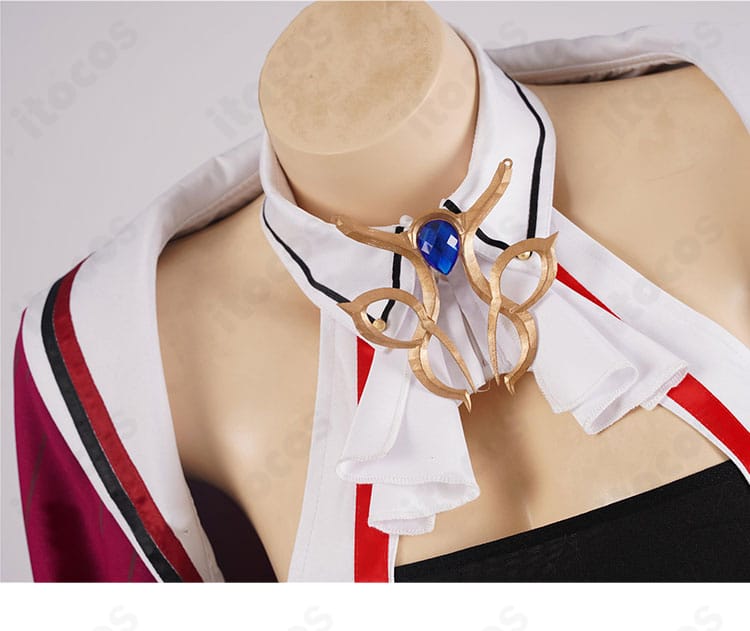 領結のクローズアップ。結び目の形状と中心モチーフ、色面のコントラストが分かる