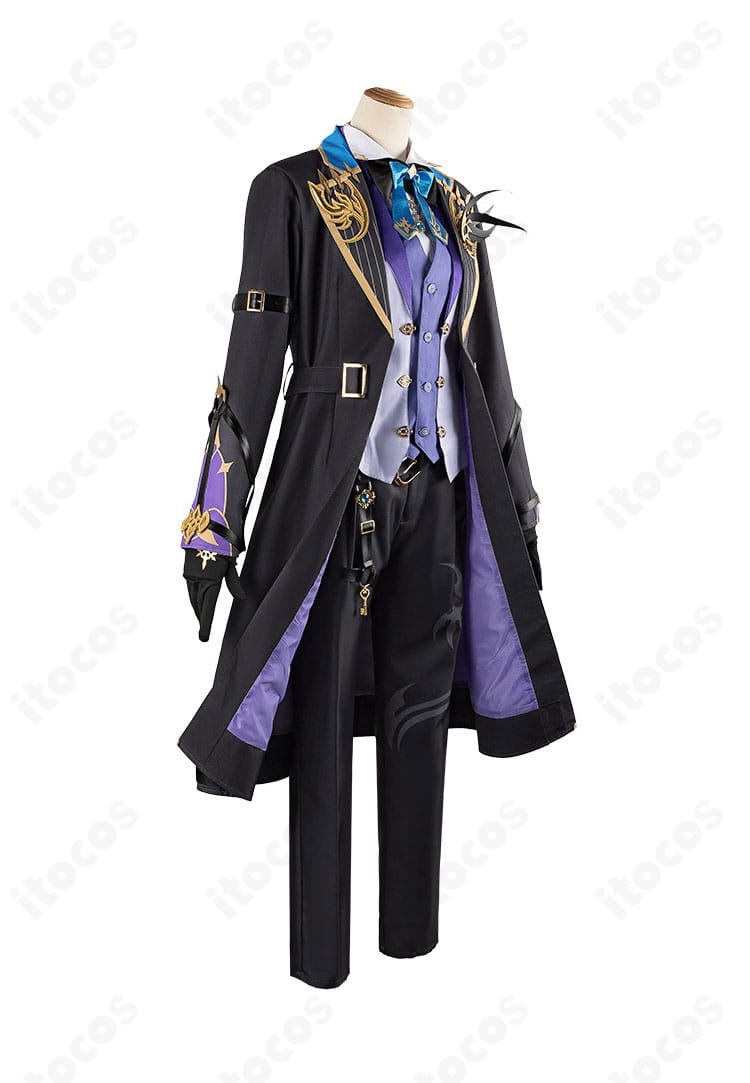 にじさんじ 榊ネス コスプレ衣装・右側面。袖と腰元の装飾、ベルト類の配置が確認できる角度