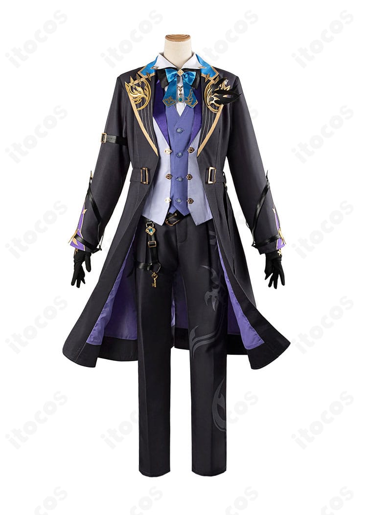 にじさんじ 榊ネス コスプレ衣装の正面全体。ハリのあるコートとベスト、シャツのレイヤーがわかる構図