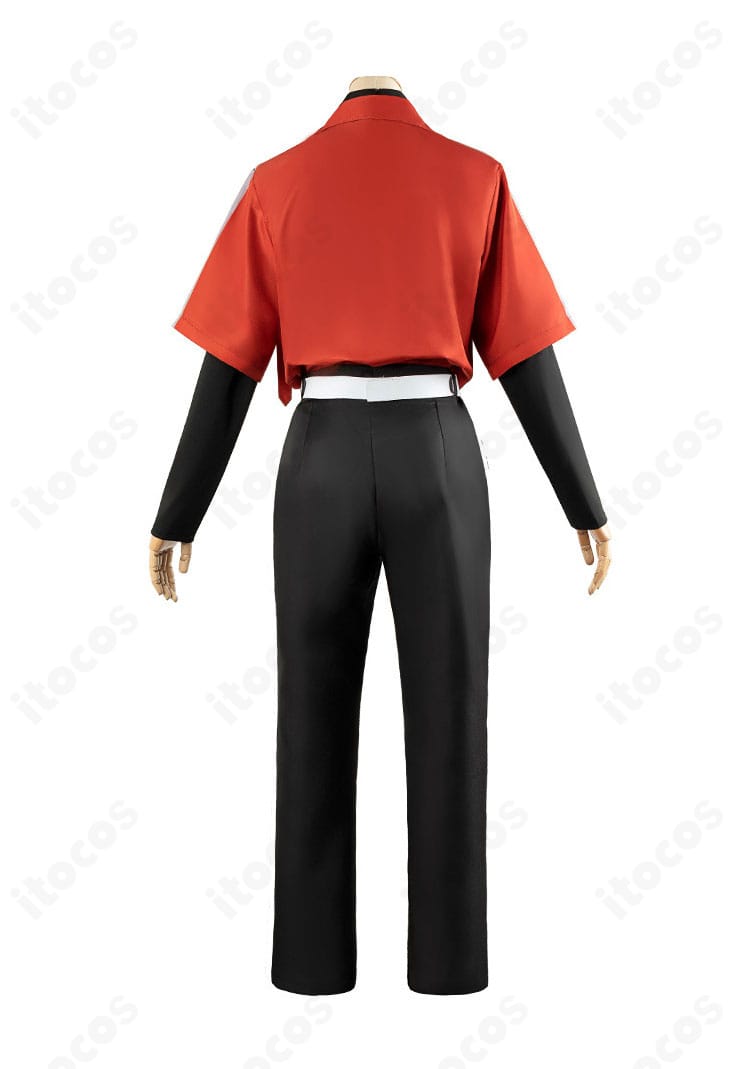 ITOCOS 18TRIP 西園練牙 私服スタイルの背面図。背中のシルエットとベルトの収まりを高再現で提示。