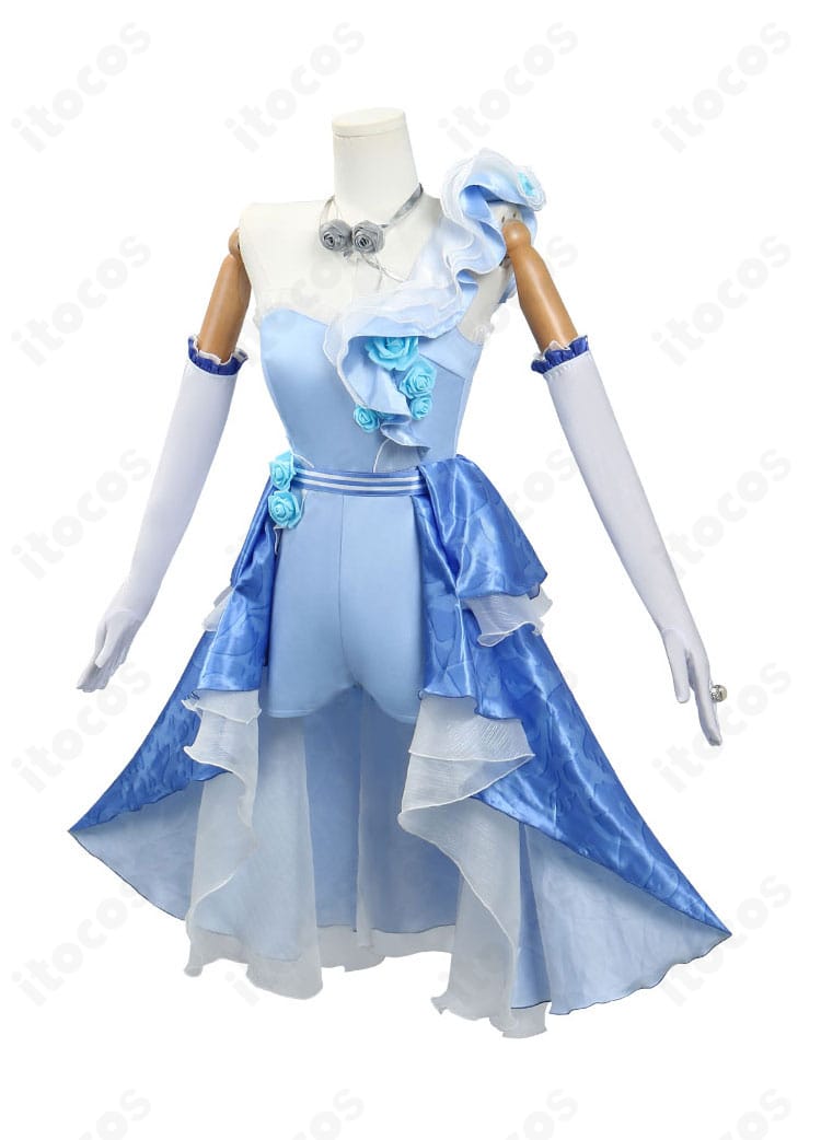 調香師（ヴェラ・ナイエル）波を追うバラ コスプレ衣装の側面シルエット