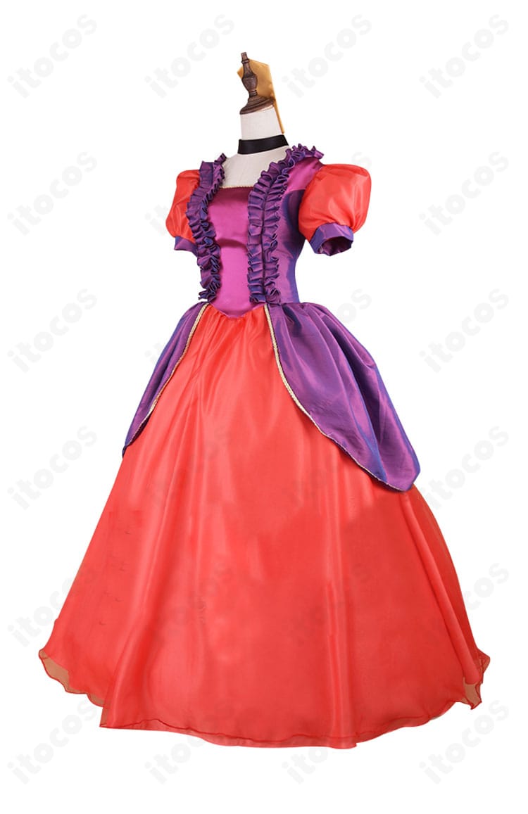 アナスタシア・トレメイン衣装 側面シルエット。流れるラインとウエストのくびれが際立つデザイン。