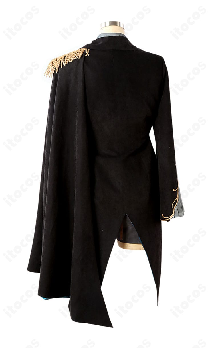 エンジョイ！大阪2024 初音ミク コスプレ衣装の背面全体。シルエットと背面装飾の配置を紹介