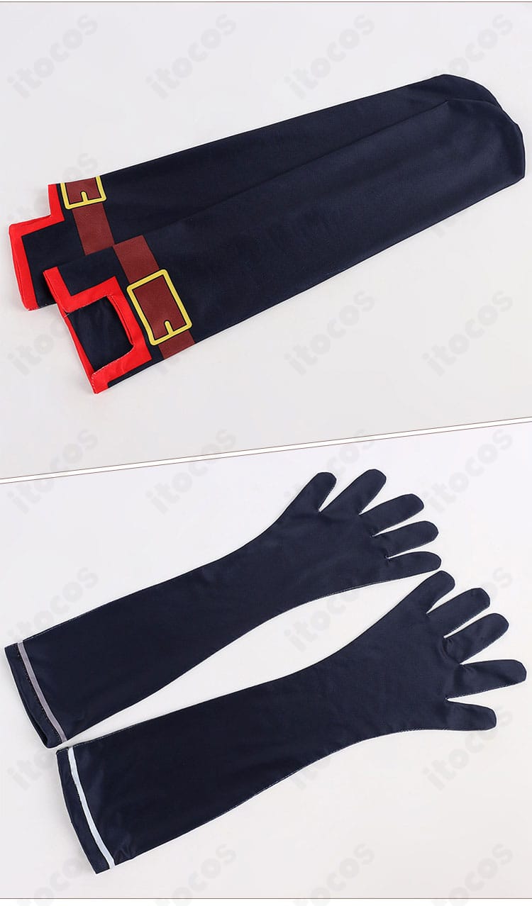 手袋と靴下のセットアップ画像。色味と長さ、コーディネート時の統一感が分かる構図