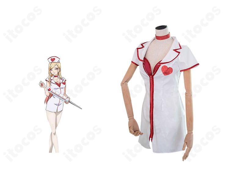 『その着せ替え人形は恋をする』喜多川海夢 ナースコスプレ衣装の正面全身。清楚なシルエットと高再現ディテールがわかるカット。