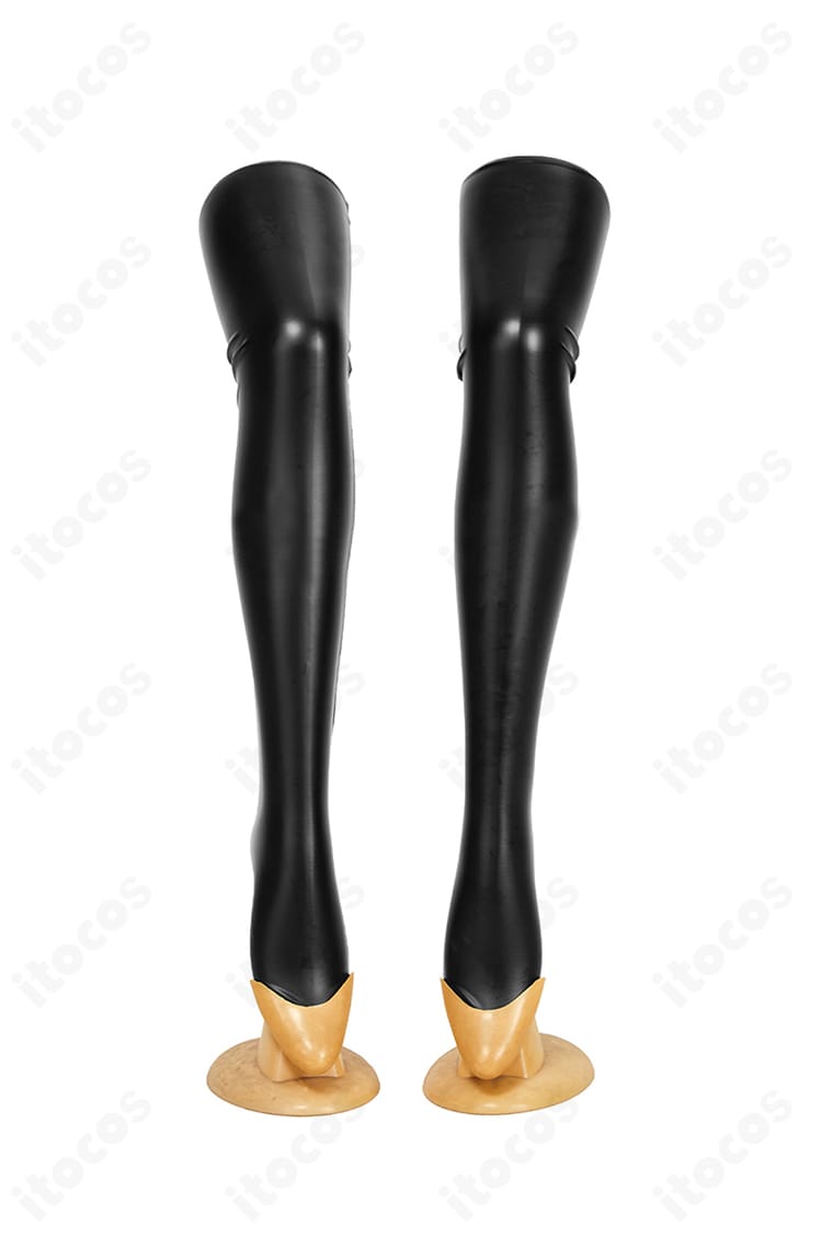 腿ソックス詳細：歌住サクラコ コスプレ衣装のソックス装飾と縁取りを示す拡大画像