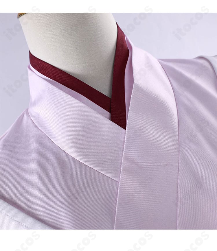 【推しの子】黒川あかね 鞘姫ver. コスプレ衣装の立体襟ディテール。縁取りと装飾パーツの質感が分かるクローズアップ。