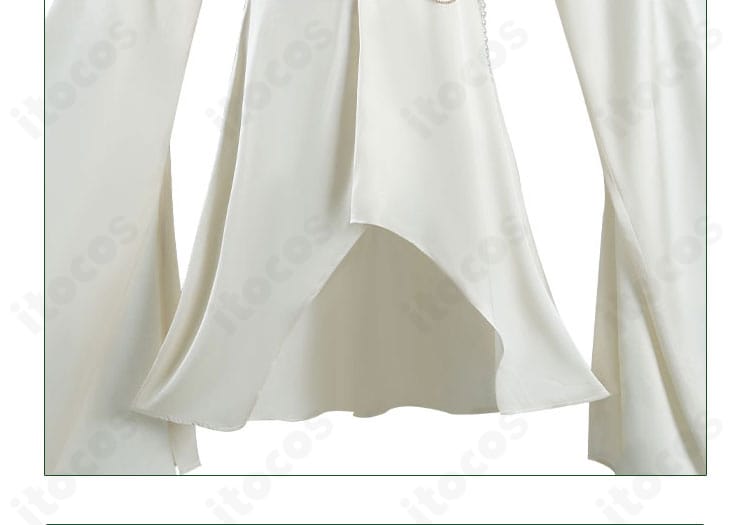 スカート裾の装飾詳細。縁のモチーフと揺れ感が分かる星神「豊穣」薬師コスプレ衣装