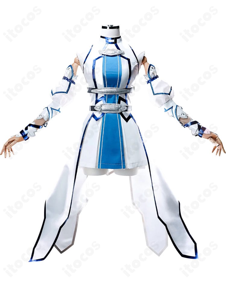 ソードアート・オンライン 結城明日奈 ウンディーネVer. コスプレ衣装の正面全身。清楚な配色と高再現のシルエットが分かる。