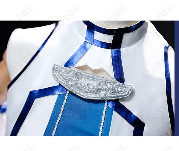 アスナ ウンディーネVer. 襟元ディテール。刺繍と装飾パーツの配置が分かる近接ショット。