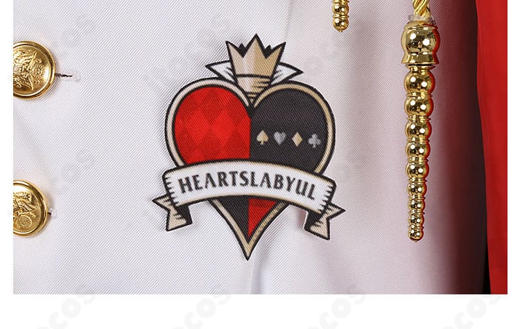 エース・トラッポラ 寮服コスプレ 腰部ディテール：ベルトと腰飾りの位置関係と固定方法