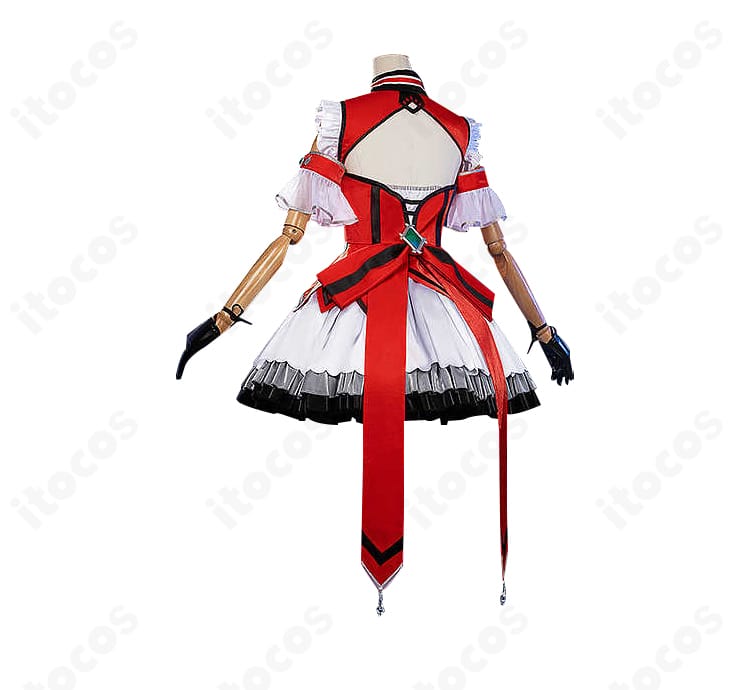 背面から見たウインバリアシオン勝負服コスプレのバックスタイルと背飾り