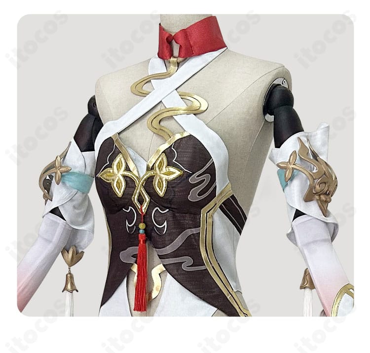 霊砂 コスプレ衣装 上衣の装飾ディテール（胸元・縁取り）