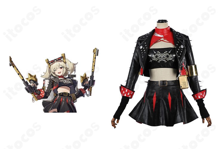 ゼンレスゾーンゼロ バーニス・ホワイトの通常衣装フルセットを着用した全体コーデイメージ