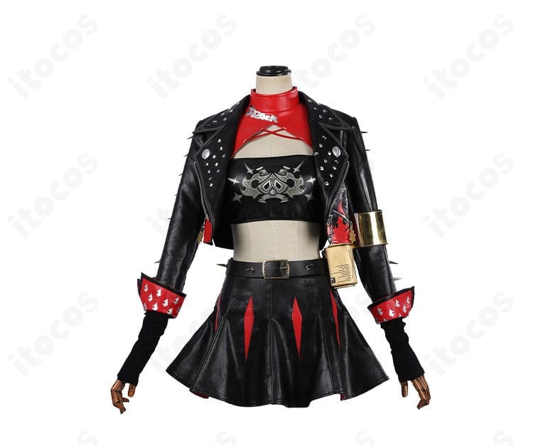 ゼンレスゾーンゼロ バーニス・ホワイト 通常衣装の正面全身。コートとスカートのレイヤードが分かるカット