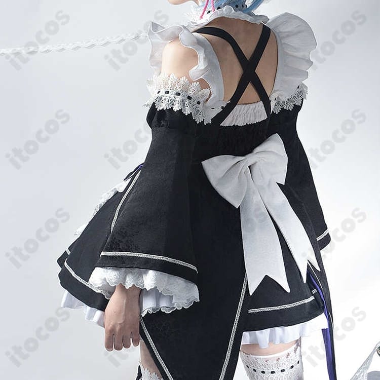 Re:ゼロから始める異世界生活 レム／ラム メイド服コスプレ｜高再現で撮影映え、イベントに最適 - 2枚目の画像
