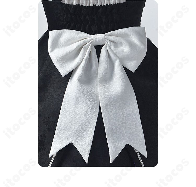 Re:ゼロ レム／ラム メイド服の背面蝶モチーフ装飾ディテール。可愛いアクセントが後ろ姿を華やかに。