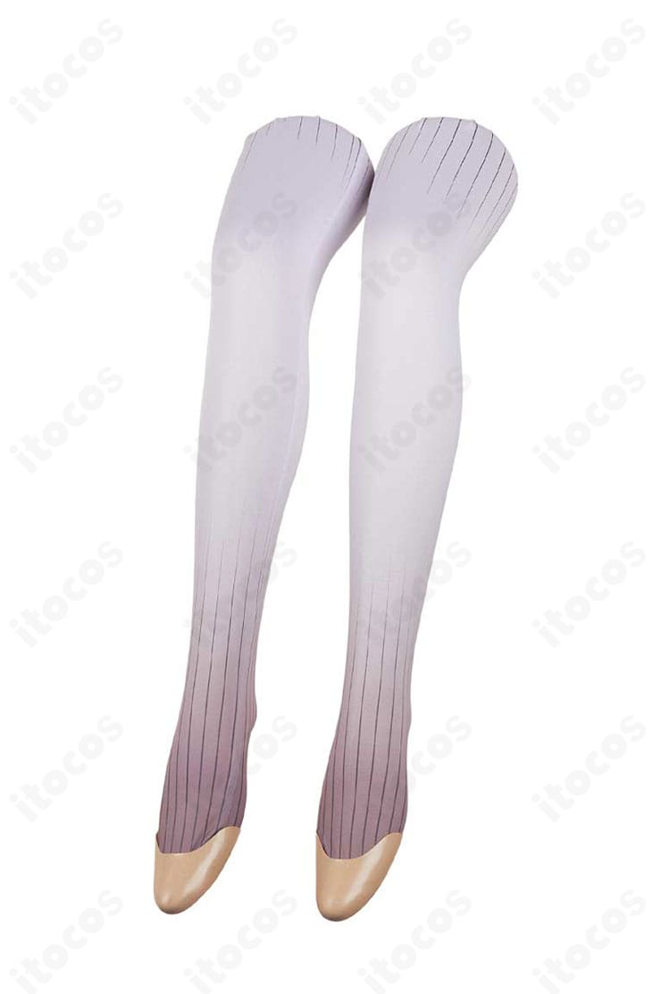 マルシル・ドナトー衣装 レッグウォーマー装飾の詳細。脚部装飾の質感と意匠