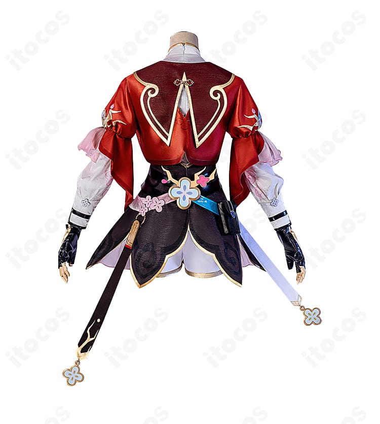 三月なのか 巡狩Ver. コスプレ衣装の背面全体。後ろ姿の配色と装飾を忠実再現