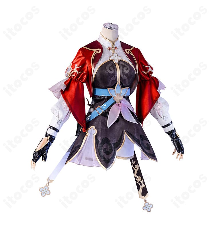 三月なのか 巡狩Ver. コスプレ衣装の右側面。シルエットと腰飾りの配置を確認