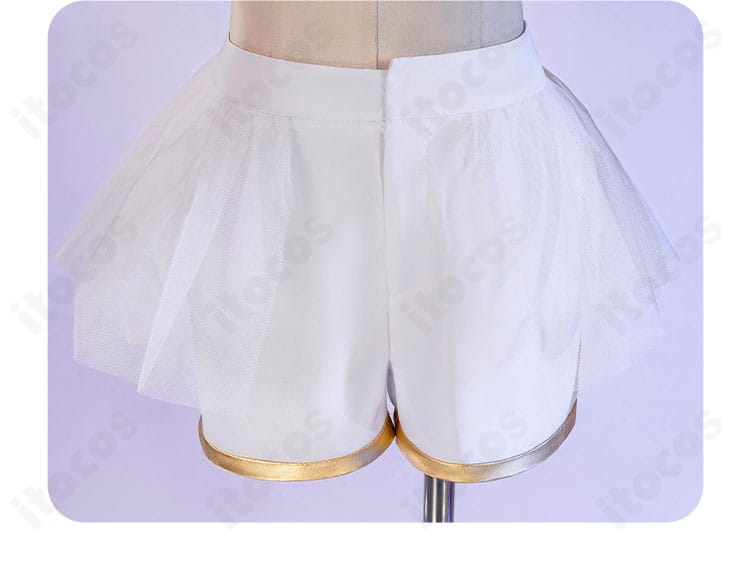 三月なのか 巡狩Ver. ショートパンツ前面ディテール。ラインと装飾の配置