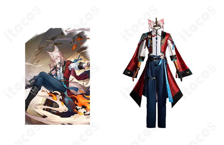 椒丘のキャラクターと衣装を並置した正面画像。崩壊:スターレイル 椒丘コスプレ衣装の全体バランスと世界観の一致を示すカット。