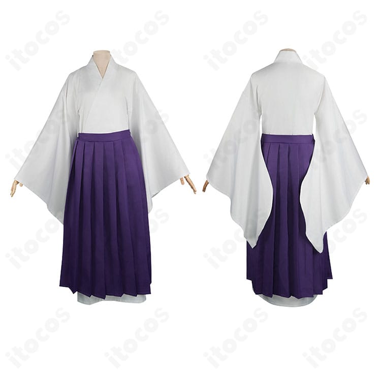 裏梅衣装のインナー（トップス）の正面・背面。襟元の重なりと着用時のフィット感を確認できる画像