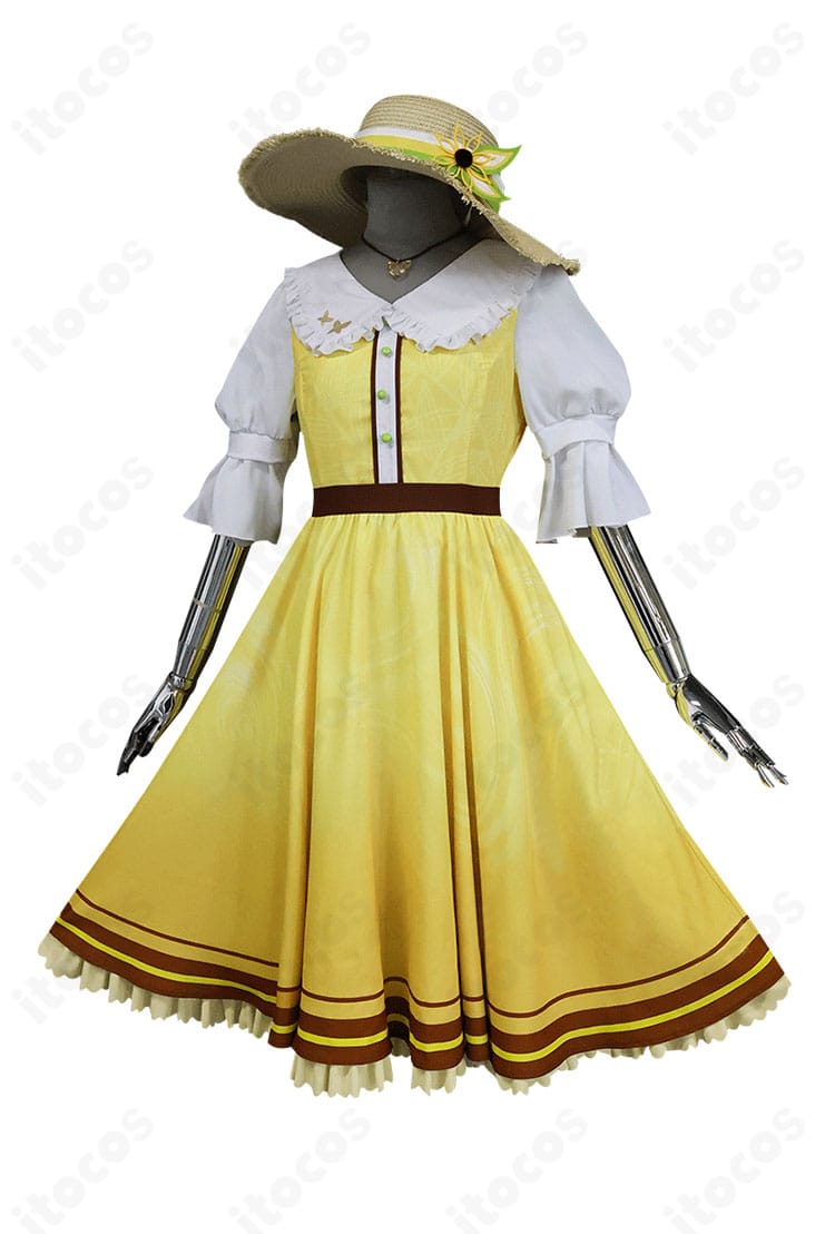 小豆沢こはね「レモネードで一休み♪」衣装のフロントビュー。鮮やかな色使いと可愛いディテールを強調